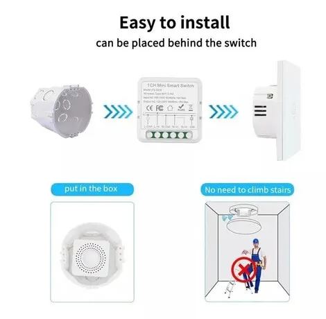 Smart Wi-Fi Mini Switch: 1-gang 16A With Energy Monitor