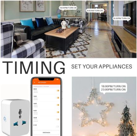 Tuya Smart  WiFi Universal Plug 16A With Energy Monitor