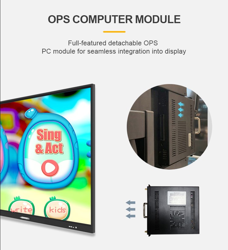 65″ Smart Interactive Board Without Webcam