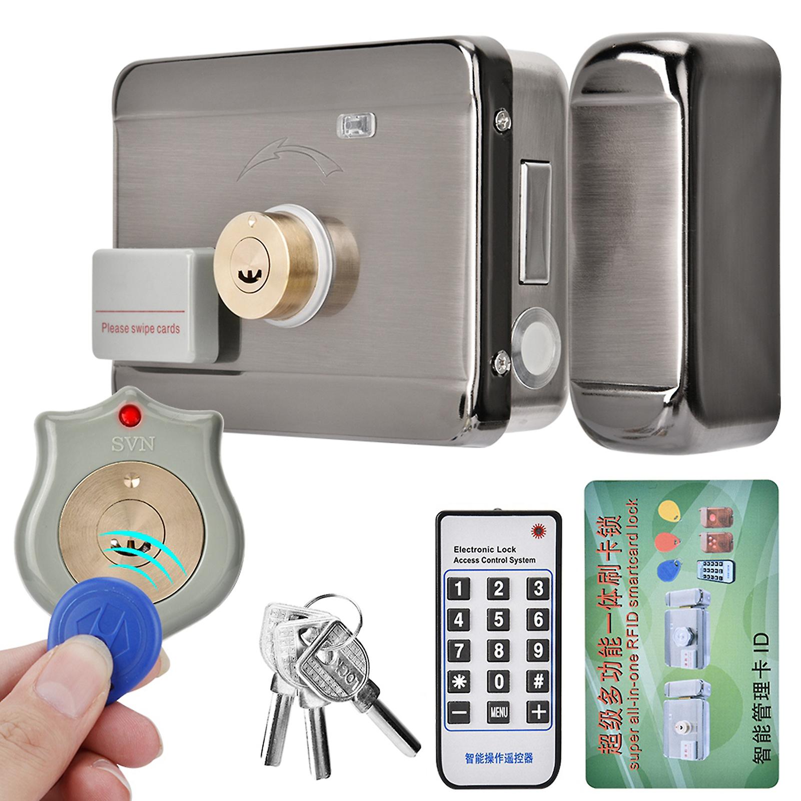 Electric Rim Door Lock with Remote & Card