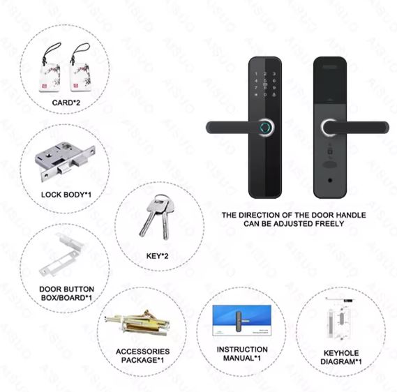 Electric Digital Fingerprint Smart Door Lock