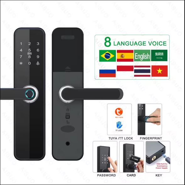 Electric Digital Fingerprint Smart Door Lock