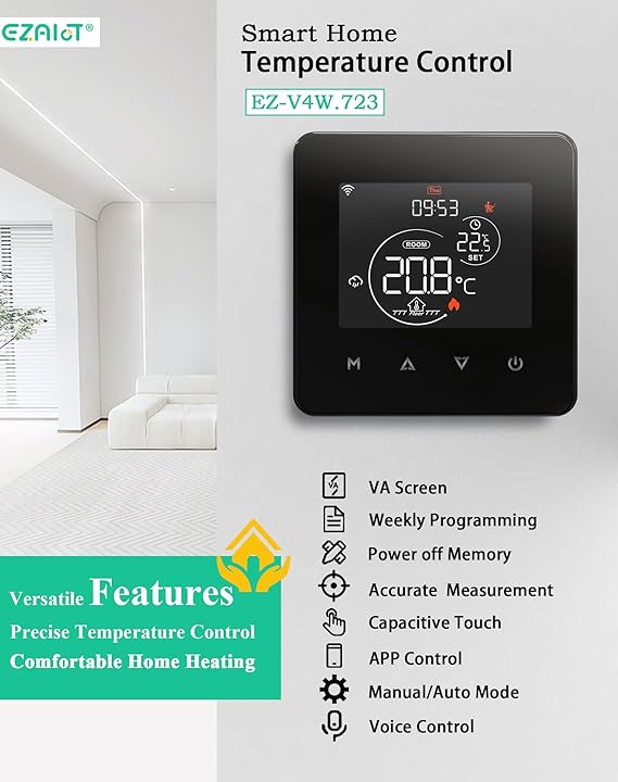 Smart Home Thermostat Control Panel