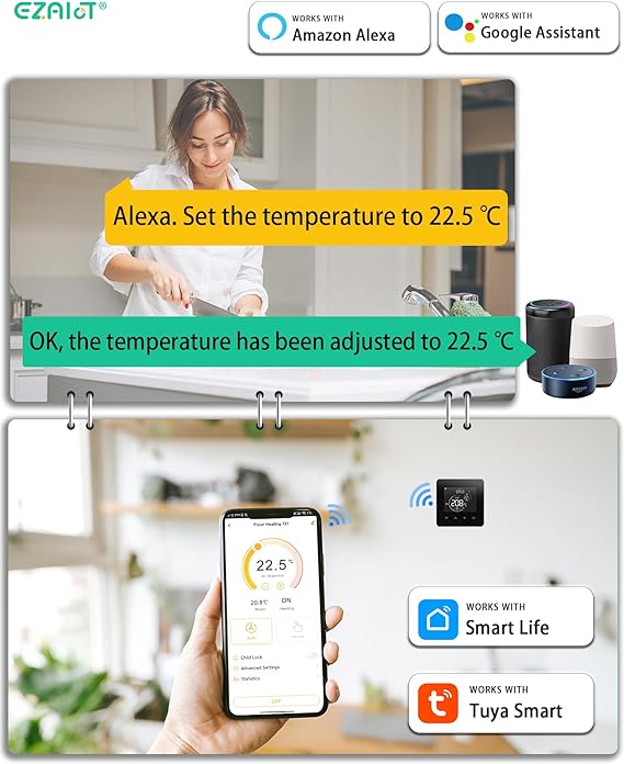 Smart Home Thermostat Control Panel