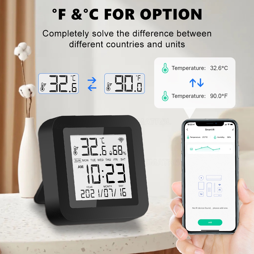 Wi-Fi Smart IR Remote Control and Temperature and Humidity Sensor